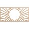 Ekena Millwork Hoover Wood Fretwork Pierced Ceiling Medallion, Alder, 26"W x 13"H x 9 5/8"ID x 3/8"T CMWP26X13X0375HOAL - alternate 1